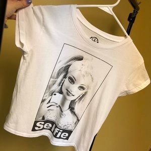 Barbie Selfie cropped t-shirt